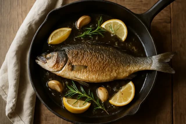 Brancin ili orada na tavi