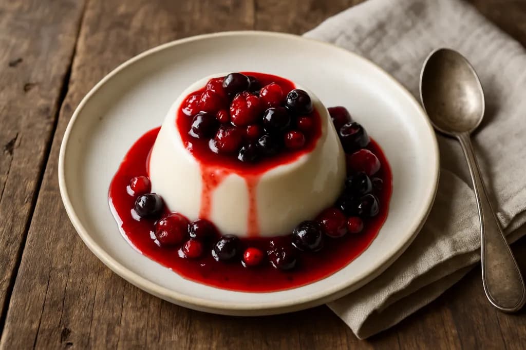 Panna cotta s bobičastim voćem