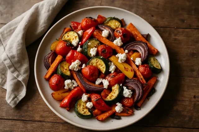 Pečeno povrće s feta sirom