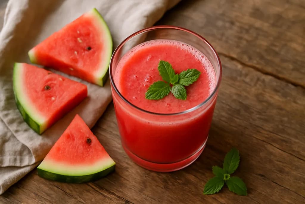 Hladnoprešani sok od lubenice i mente