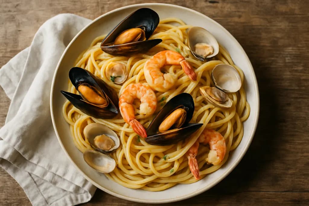 Špageti s plodovima mora