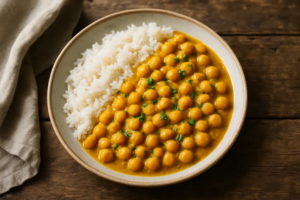 Vegetarijanski curry sa slanutkom
