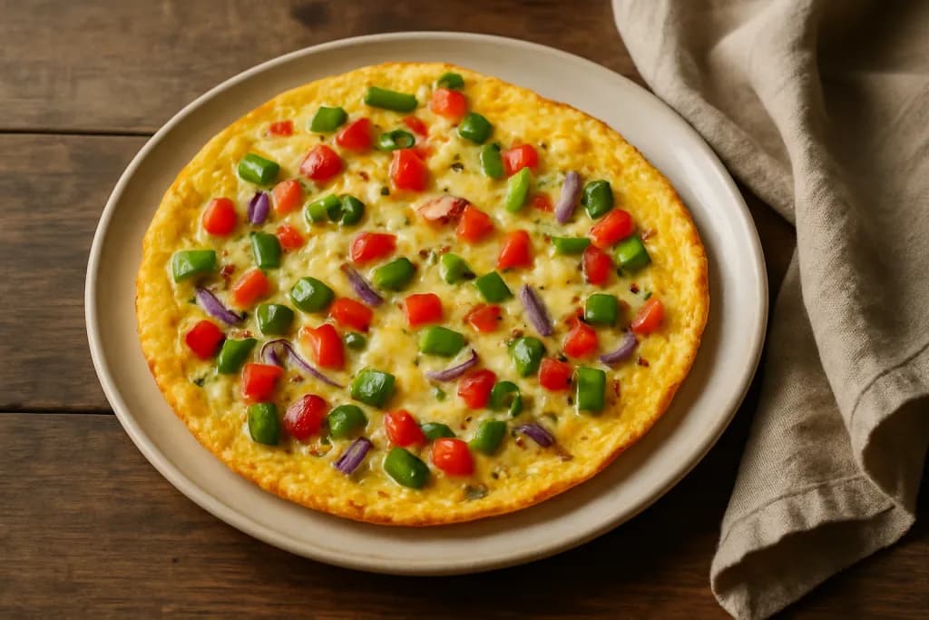 Omlet s povrćem i sirom